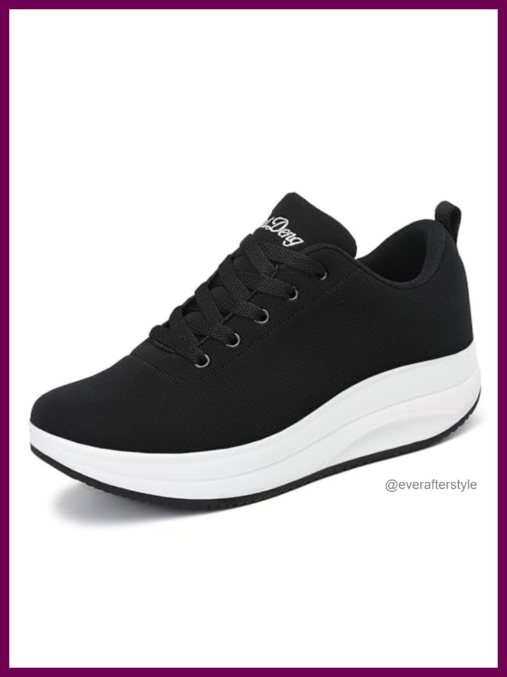 Platform Sneakers for Women | Slip Resistant Rocker Bottom Work Shoes | 2 Inch
